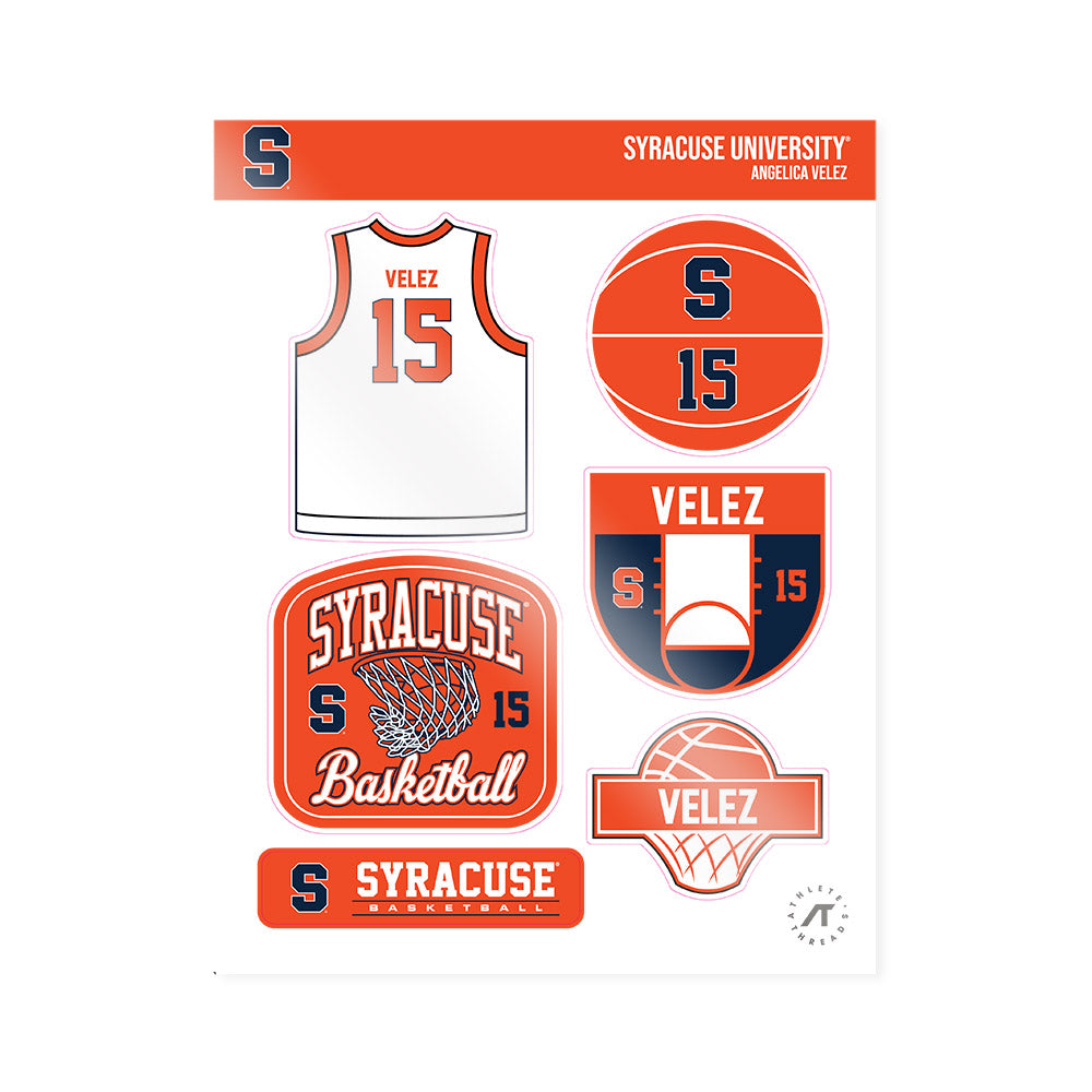 Syracuse - NCAA Women's Basketball : Angelica Velez - Sticker Sheet-0