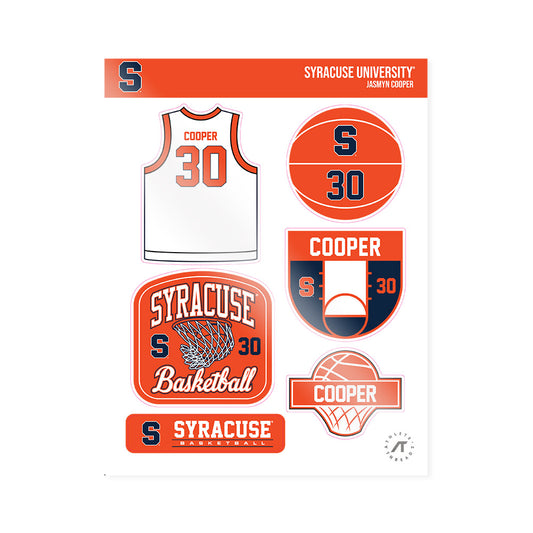 Syracuse - NCAA Women's Basketball : Jasmyn Cooper - Sticker Sheet-0