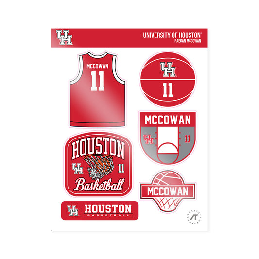 Houston - NCAA Women's Basketball : Raegan Mccowan - Sticker Sheet-0