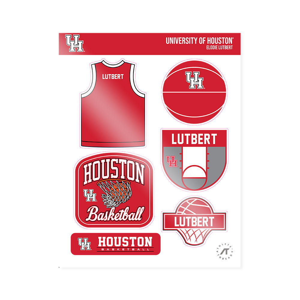 Houston - NCAA Women's Basketball : Elodie Lutbert - Sticker Sheet-0