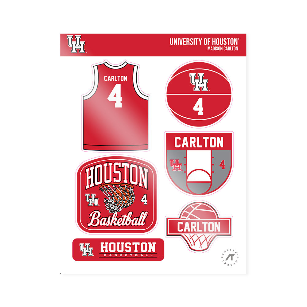 Houston - NCAA Women's Basketball : Madison Carlton - Sticker Sheet-0