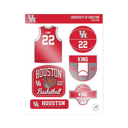 Houston - NCAA Women's Basketball : Kayla King - Sticker Sheet-0