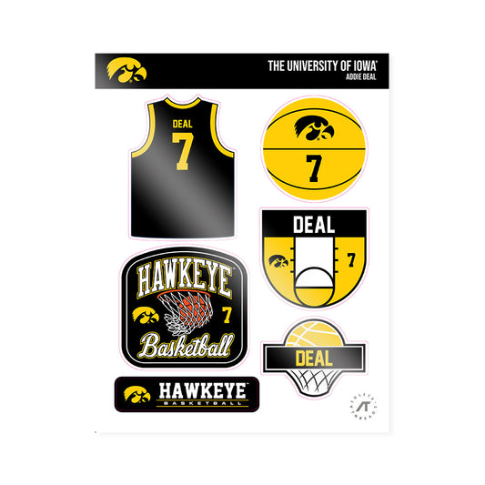 Iowa - NCAA Women's Basketball : Addie Deal - Sticker Sheet-0