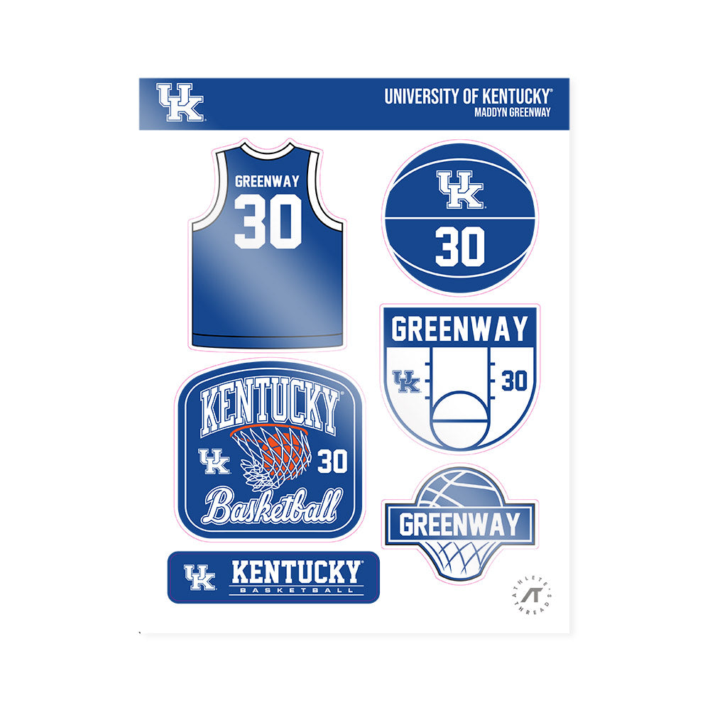 Kentucky - NCAA Women's Basketball : Maddyn Greenway - Sticker Sheet-0