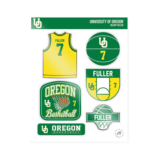 Oregon - NCAA Women's Basketball : Hilary Fuller - Sticker Sheet-0
