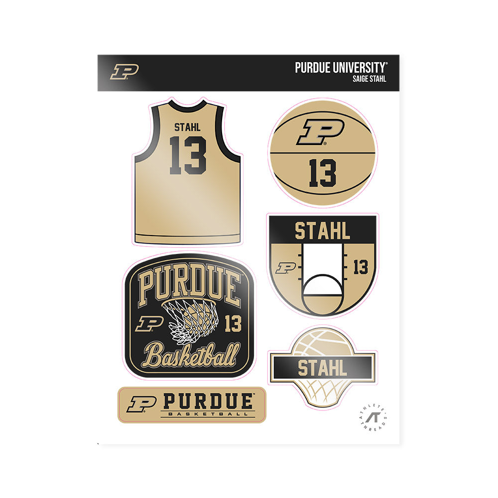 Purdue - NCAA Women's Basketball : Saige Stahl - Sticker Sheet-0