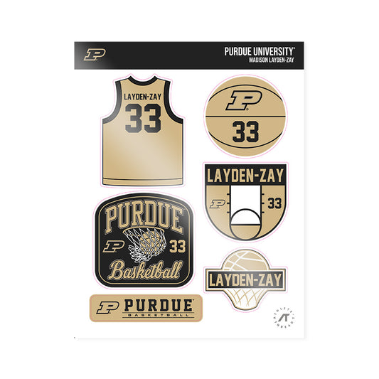 Purdue - NCAA Women's Basketball : Madison Layden-Zay - Sticker Sheet-0