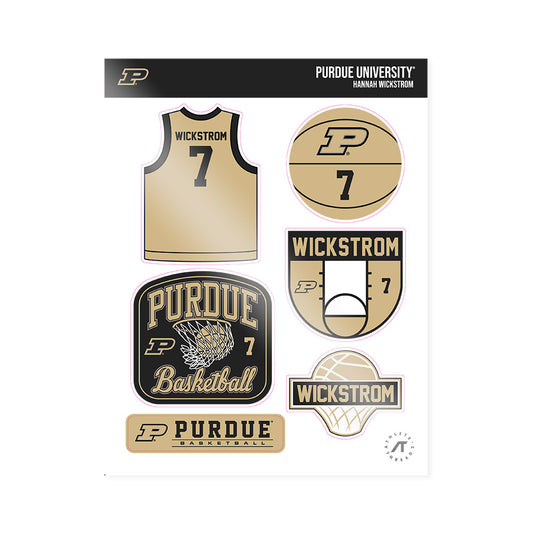 Purdue - NCAA Women's Basketball : Hannah Wickstrom - Sticker Sheet-0