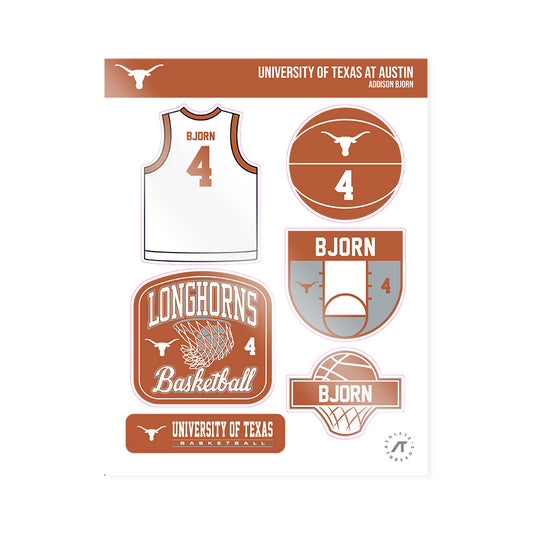 Texas - NCAA Women's Basketball : Addison Bjorn - Sticker Sheet-0