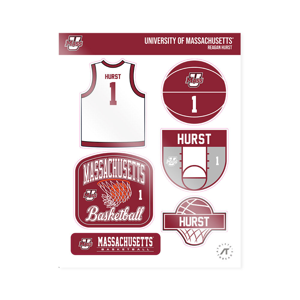 UMass - NCAA Women's Basketball : Reagan Hurst - Sticker Sheet-0
