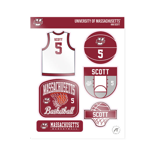 UMass - NCAA Women's Basketball : Kiki Scott - Sticker Sheet-0
