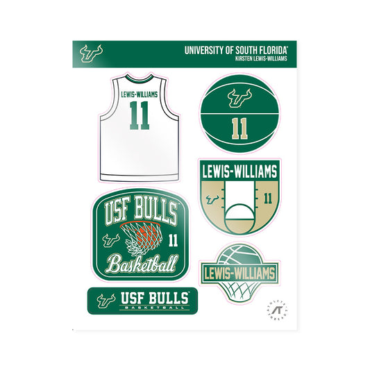 USF - NCAA Women's Basketball : Kirsten Lewis-Williams - Sticker Sheet-0