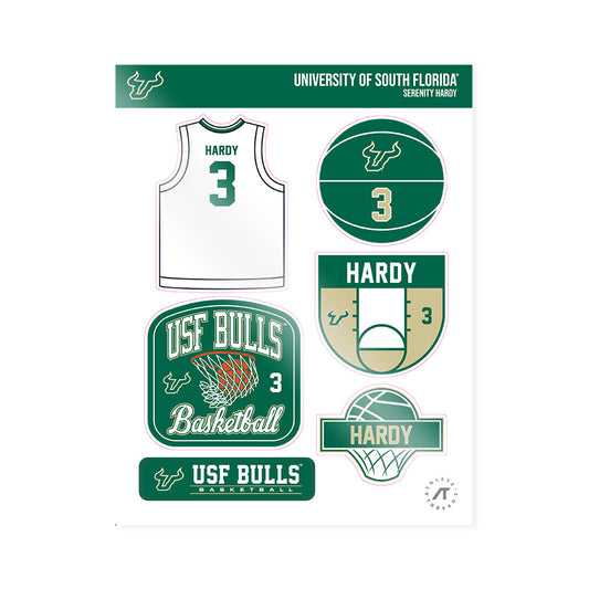 USF - NCAA Women's Basketball : Serenity Hardy - Sticker Sheet-0