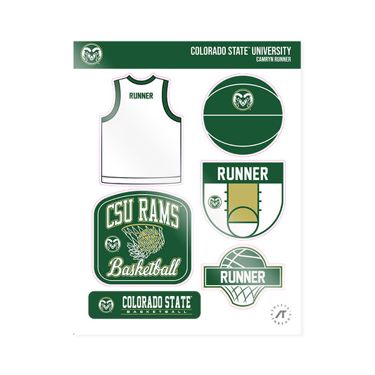 Colorado State - NCAA Women's Basketball : Camryn Runner - Sticker Sheet-0