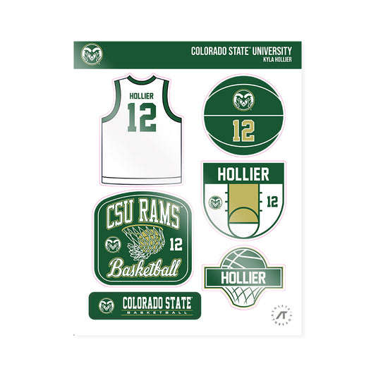 Colorado State - NCAA Women's Basketball : Kyla Hollier - Sticker Sheet-0