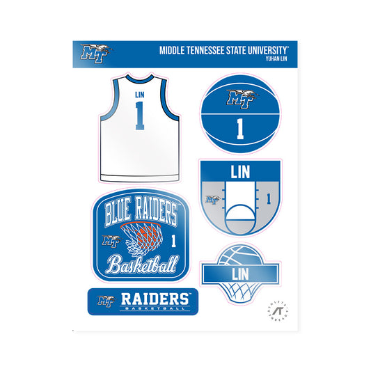 MTSU - NCAA Women's Basketball : Yuhan Lin - Sticker Sheet-0
