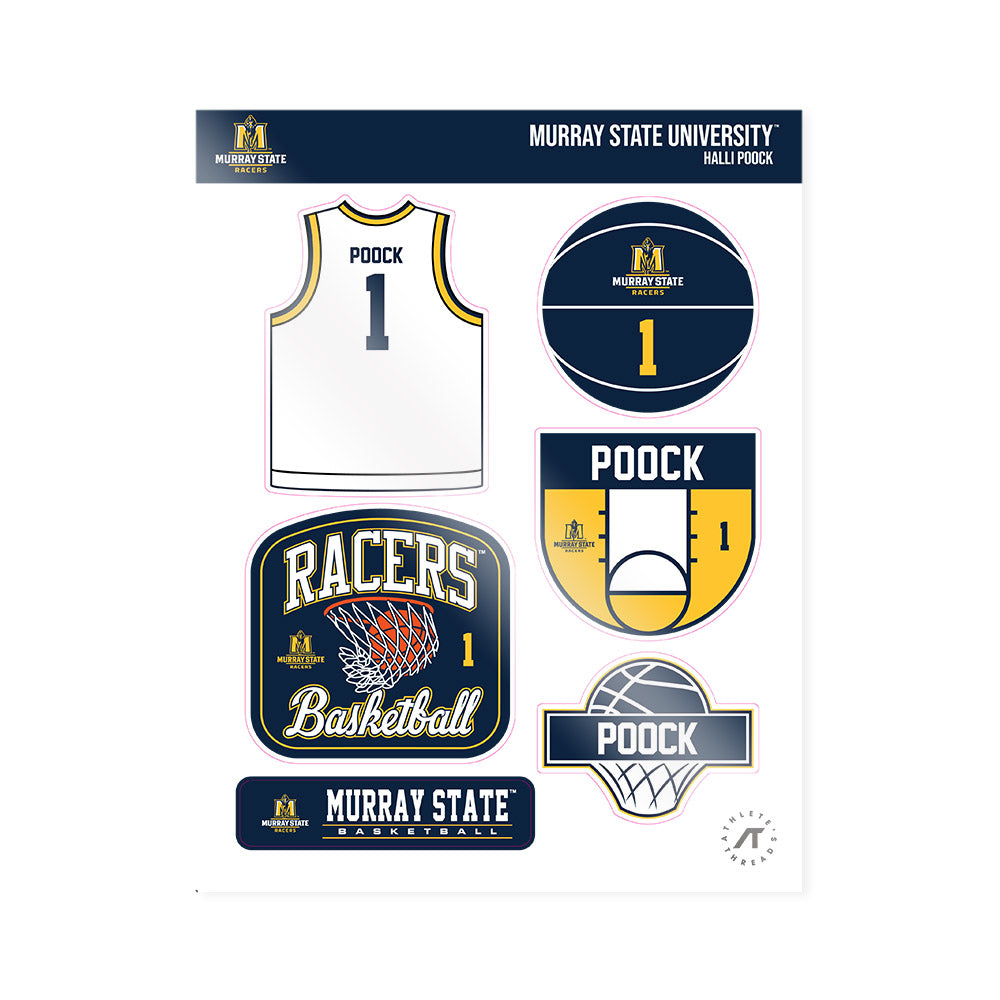 Murray State - NCAA Women's Basketball : Halli Poock - Sticker Sheet-0