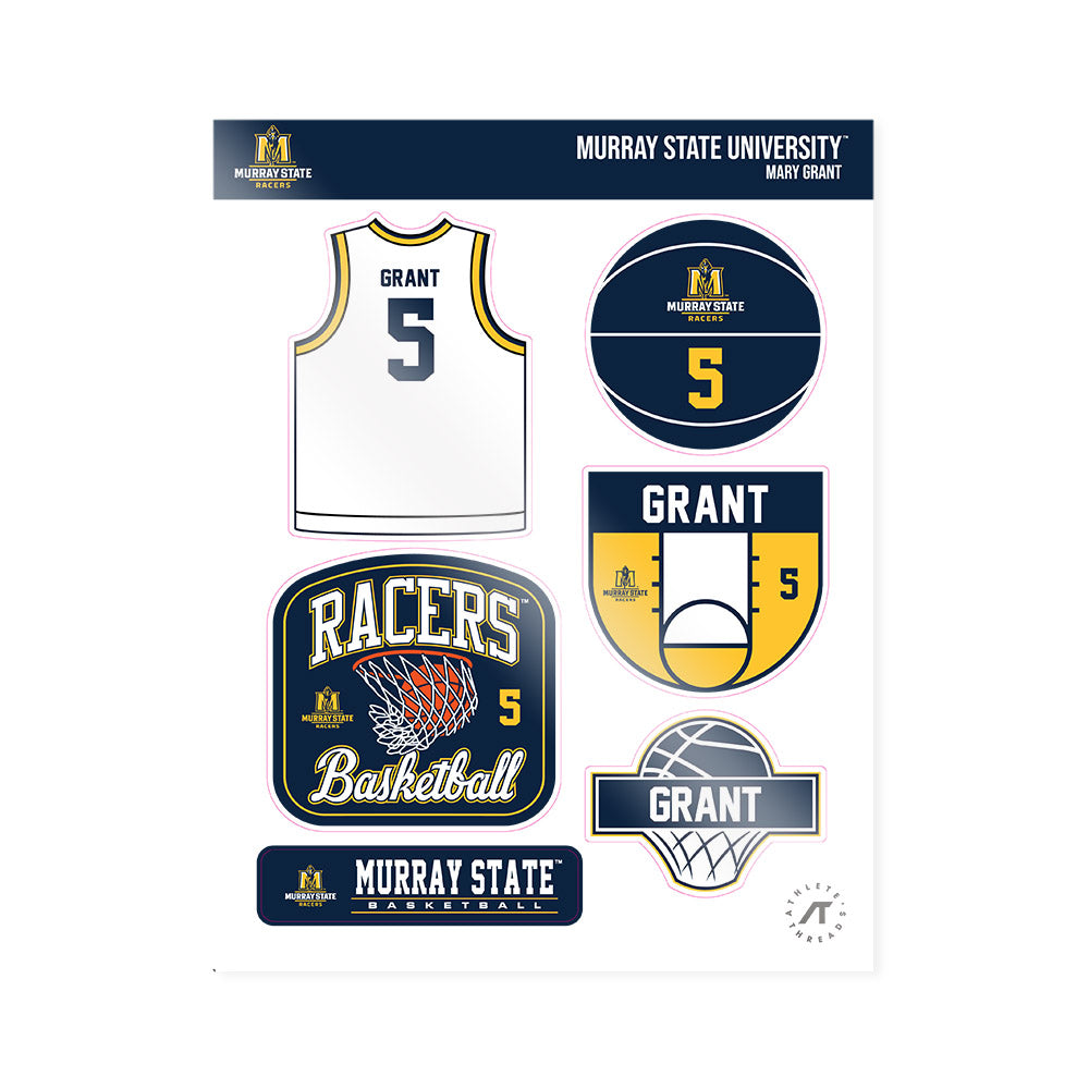 Murray State - NCAA Women's Basketball : Mary Grant - Sticker Sheet-0