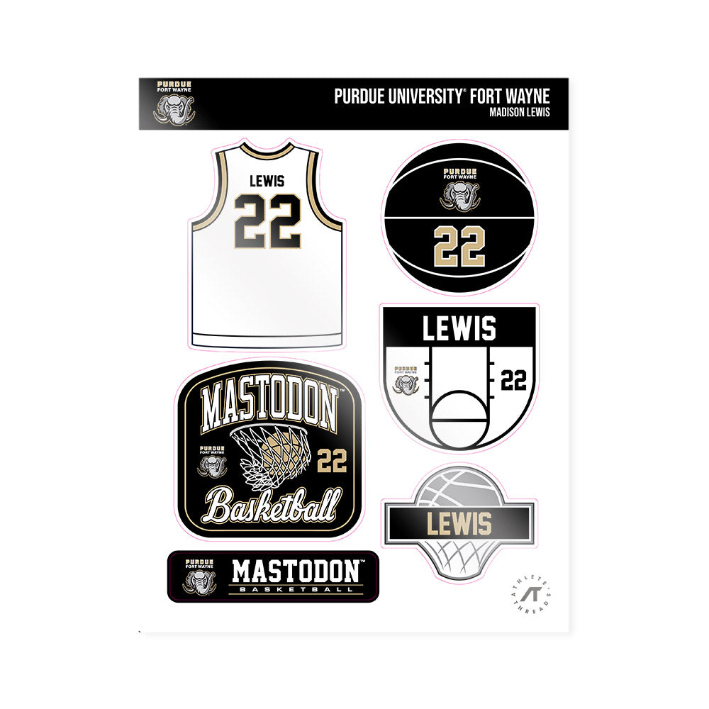 PFW - NCAA Women's Basketball : Madison Lewis - Sticker Sheet-0