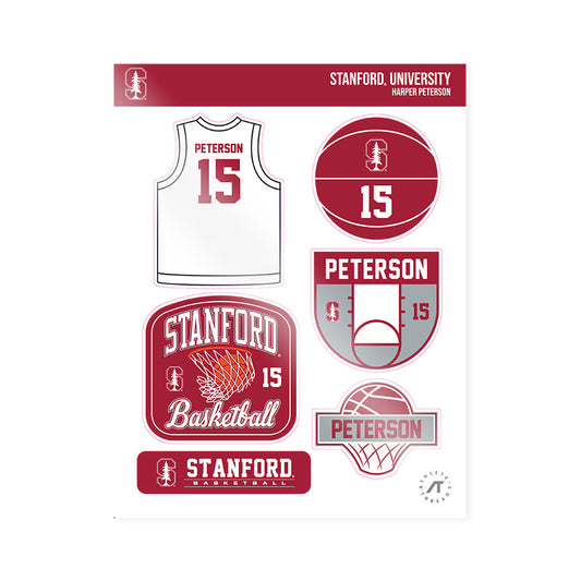 Stanford - NCAA Women's Basketball : Harper Peterson - Sticker Sheet-0