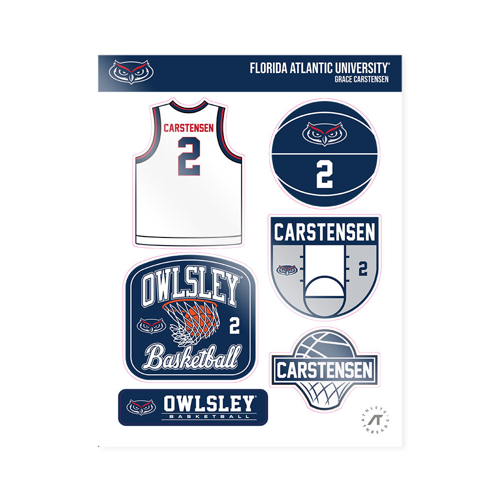 FAU - NCAA Women's Basketball : Grace Carstensen - Sticker Sheet-0
