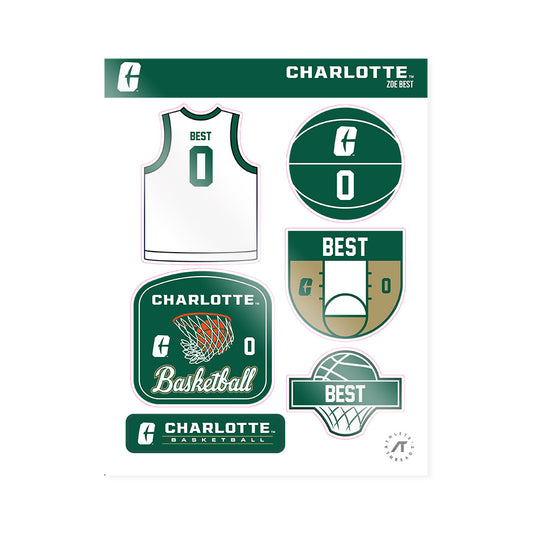 UNC Charlotte - NCAA Women's Basketball : Zoe Best - Sticker Sheet-0
