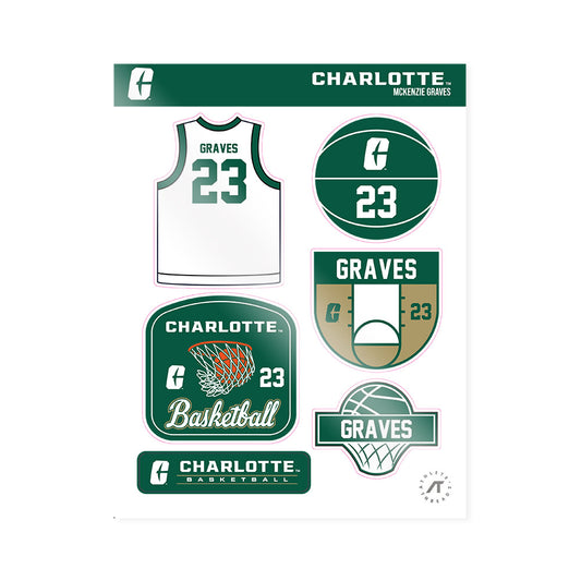 UNC Charlotte - NCAA Women's Basketball : McKenzie Graves - Sticker Sheet-0