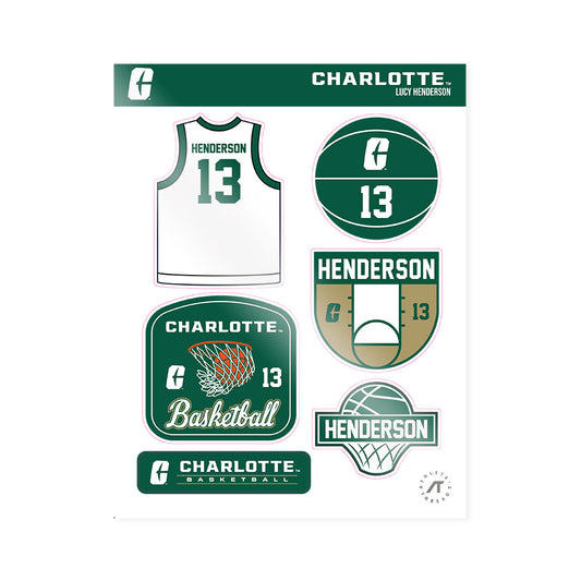 UNC Charlotte - NCAA Women's Basketball : Lucy Henderson - Sticker Sheet-0