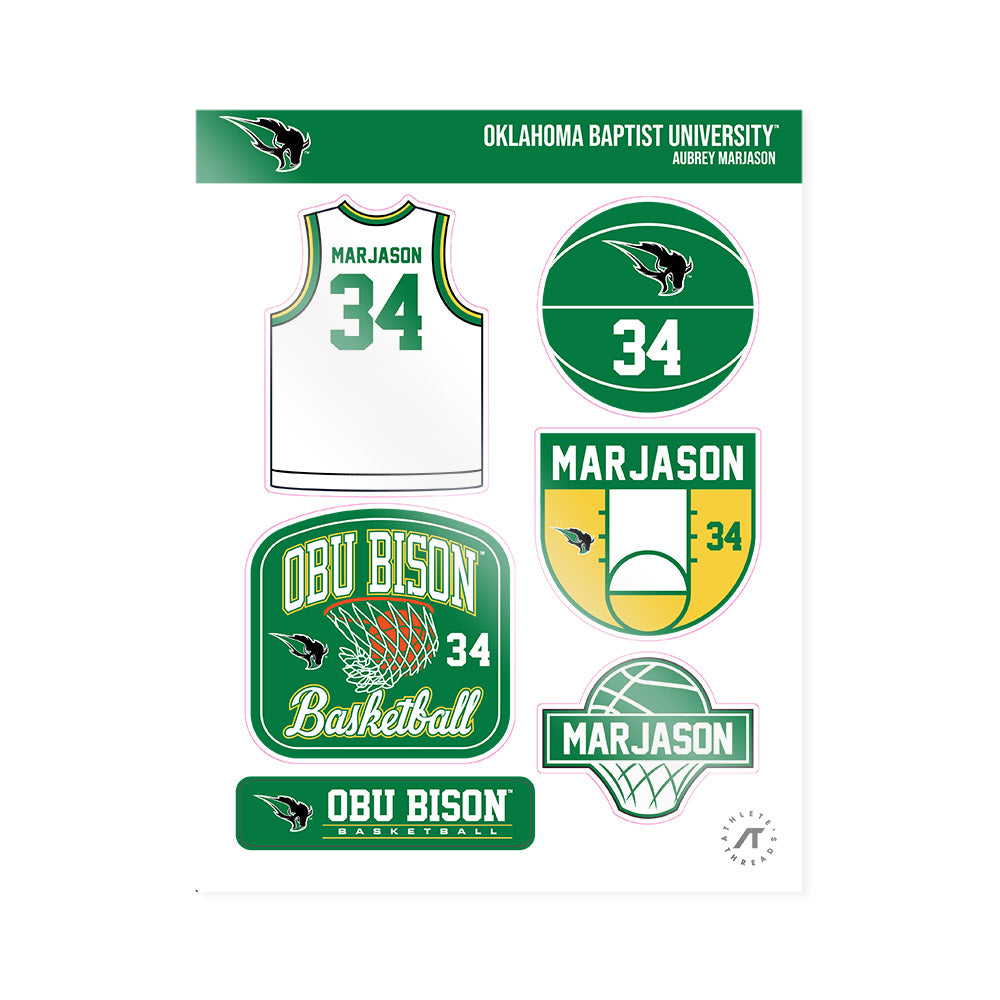 OKBU - NCAA Women's Basketball : Aubrey Marjason - Sticker Sheet-0