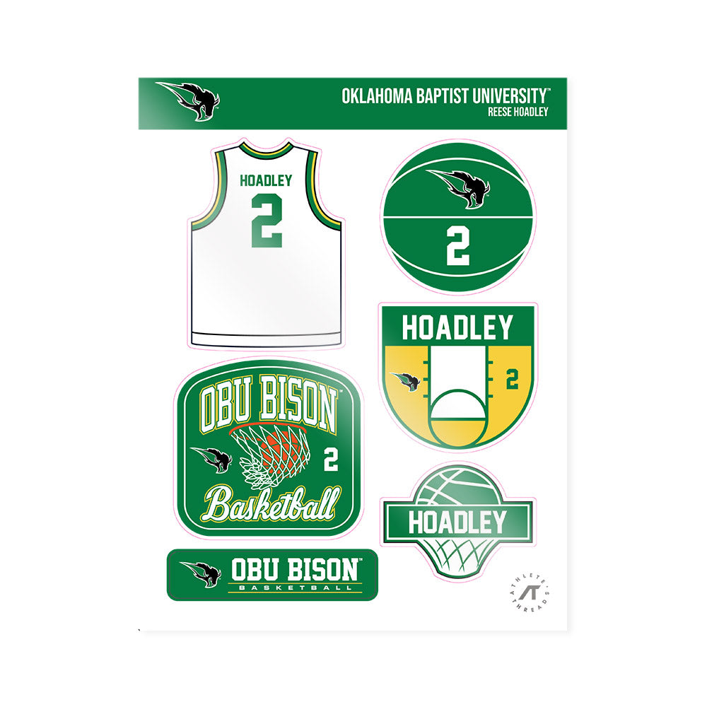 OKBU - NCAA Women's Basketball : Reese Hoadley - Sticker Sheet-0