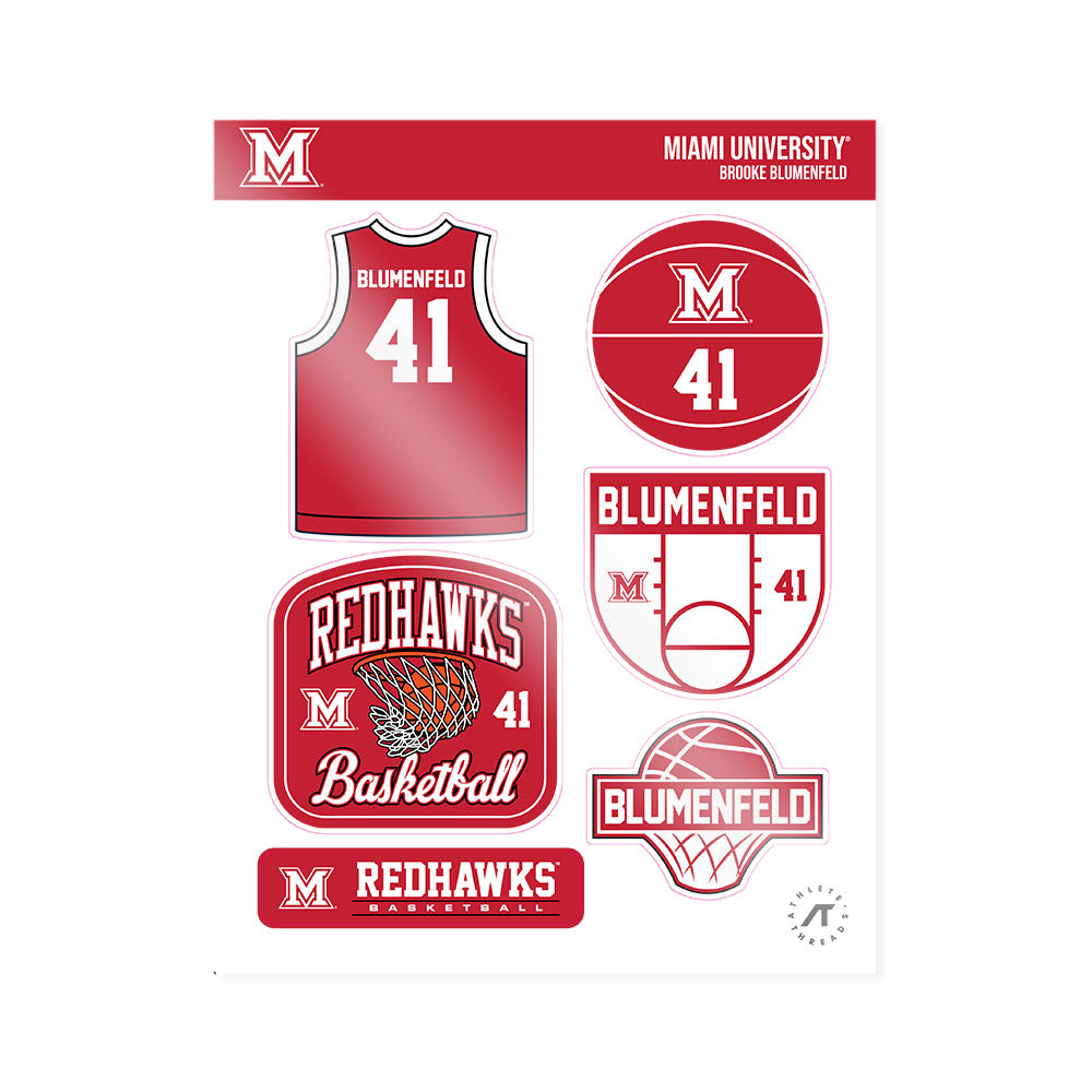 Miami of Ohio - NCAA Women's Basketball : Brooke Blumenfeld - Sticker Sheet-0