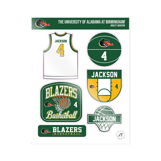 UAB - NCAA Women's Basketball : Hailey Jackson - Sticker Sheet-0