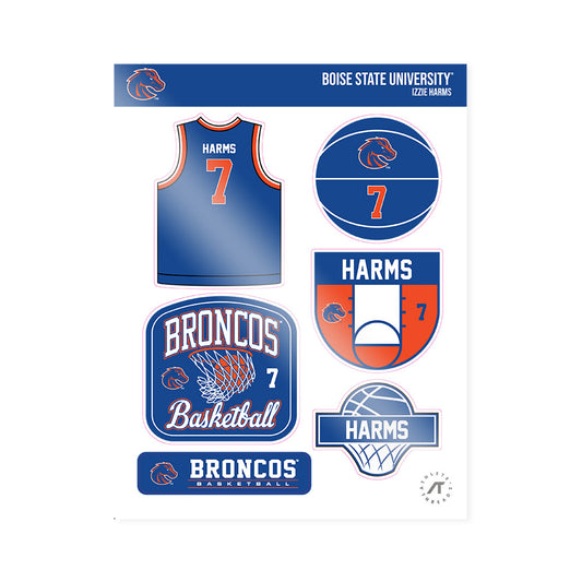 Boise State - NCAA Women's Basketball : Izzie Harms - Sticker Sheet-0