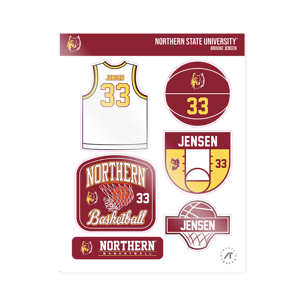 NSU - NCAA Women's Basketball : Brooke Jensen - Sticker Sheet-0