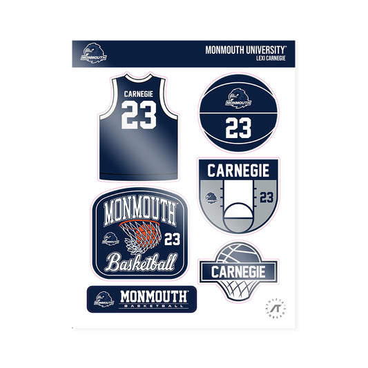 Monmouth - NCAA Women's Basketball : Lexi Carnegie - Sticker Sheet-0