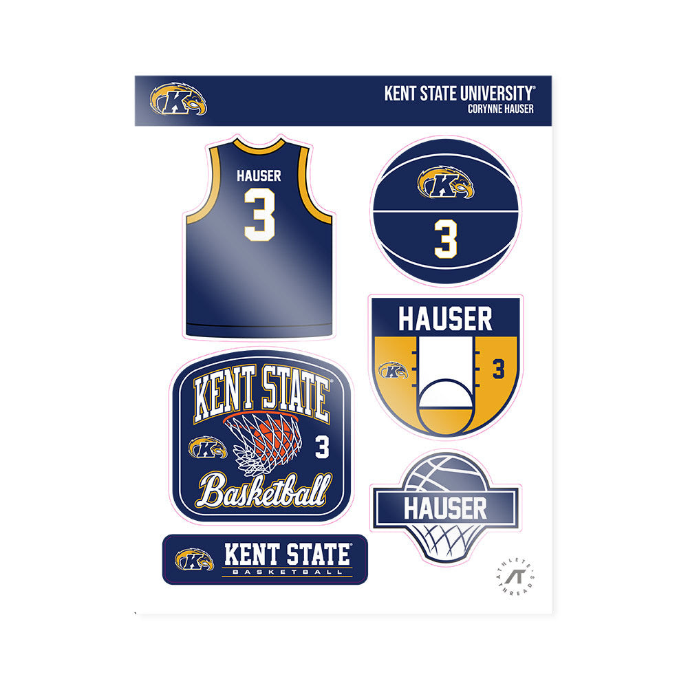 Kent State - NCAA Women's Basketball : Corynne Hauser - Sticker Sheet-0