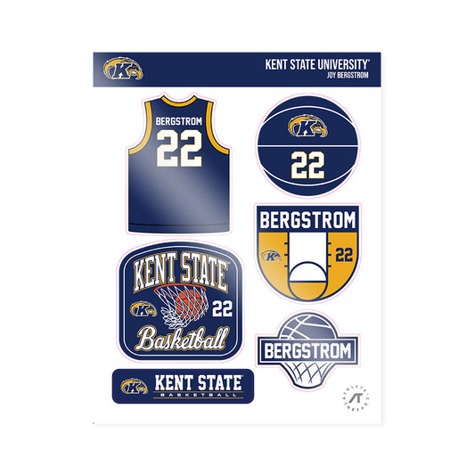 Kent State - NCAA Women's Basketball : Joy Bergstrom - Sticker Sheet-0
