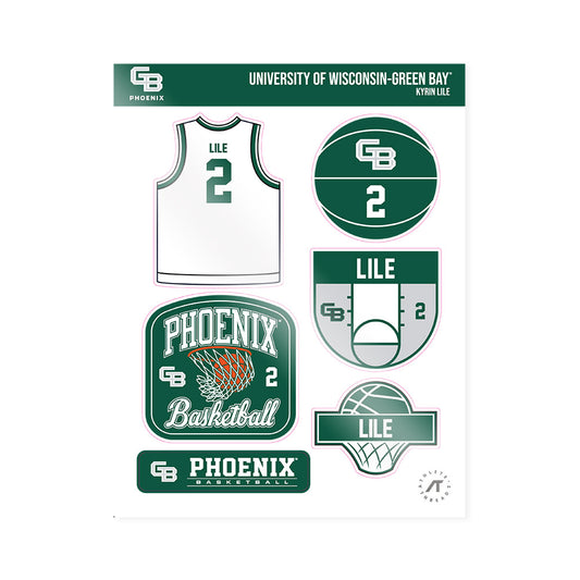 UW Green Bay - NCAA Women's Basketball : Kyrin Lile - Sticker Sheet-0