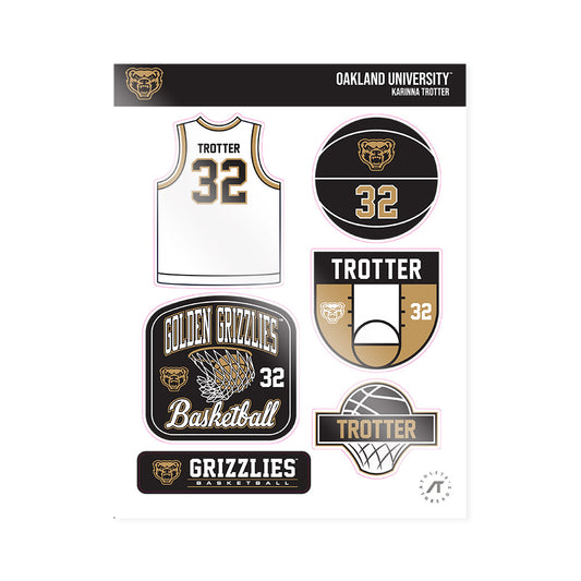 Oakland - NCAA Women's Basketball : Karinna Trotter - Sticker Sheet-0