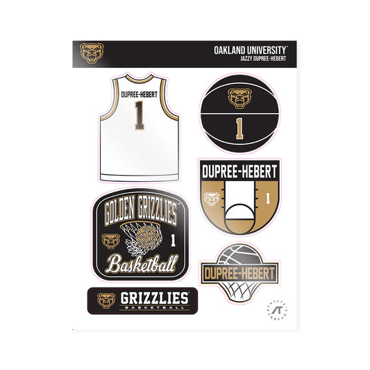 Oakland - NCAA Women's Basketball : Jazzy Dupree-Hebert - Sticker Sheet-0