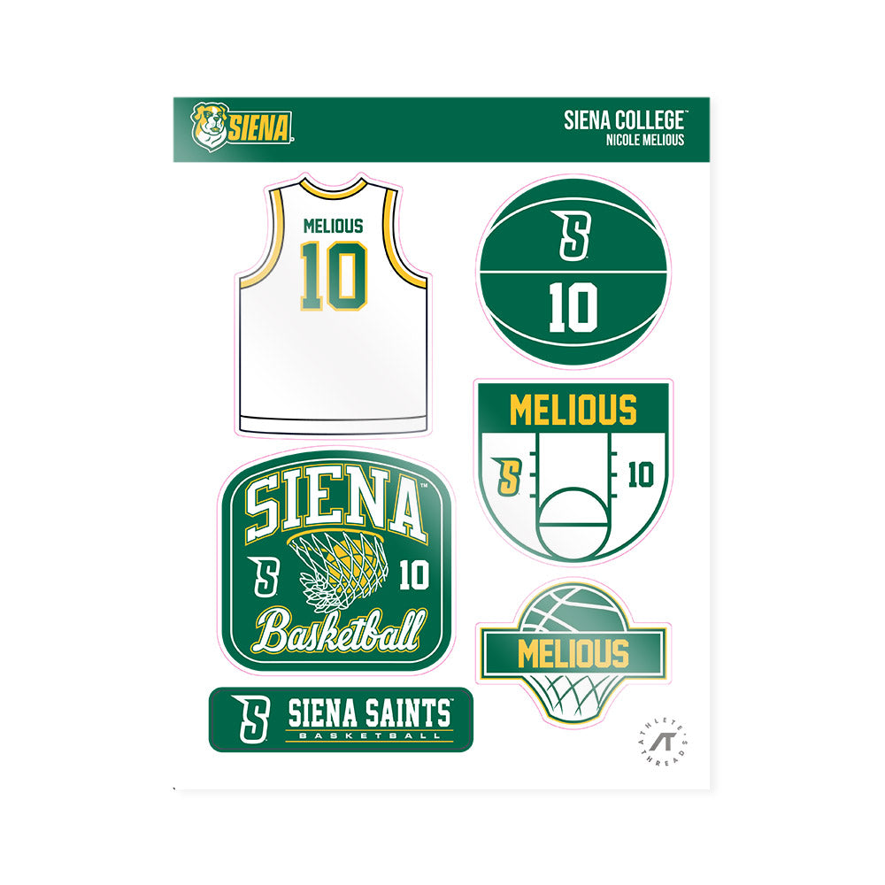 Siena - NCAA Women's Basketball : Nicole Melious - Sticker Sheet-0