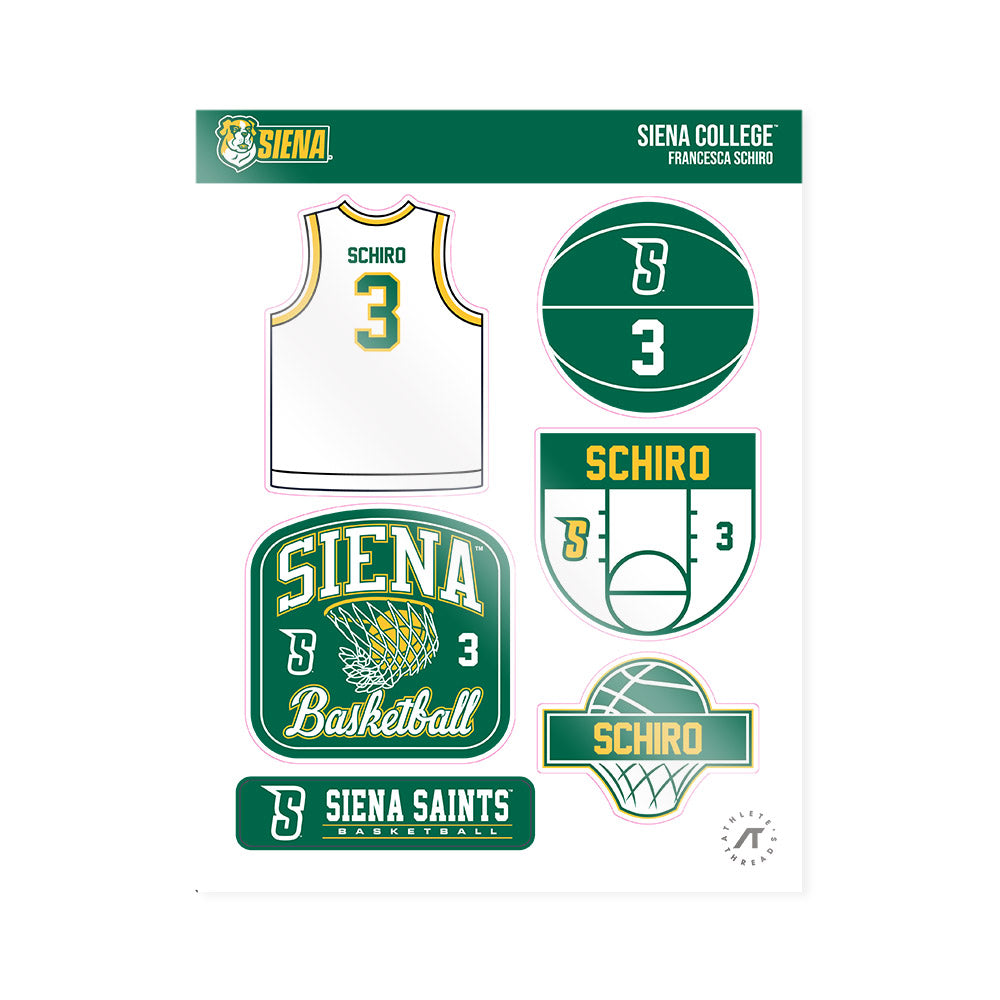 Siena - NCAA Women's Basketball : Francesca Schiro - Sticker Sheet-0