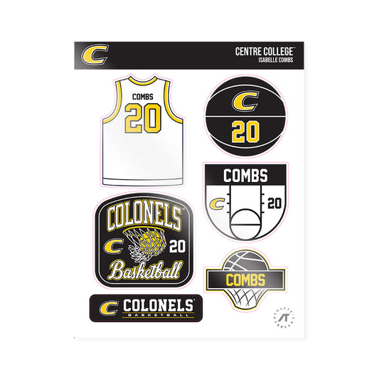 Centre College - NCAA Women's Basketball : Isabelle Combs - Sticker Sheet-0