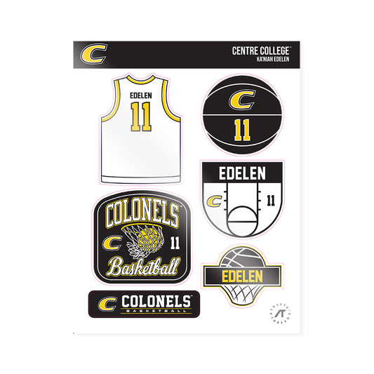 Centre College - NCAA Women's Basketball : Ka'Niah Edelen - Sticker Sheet-0