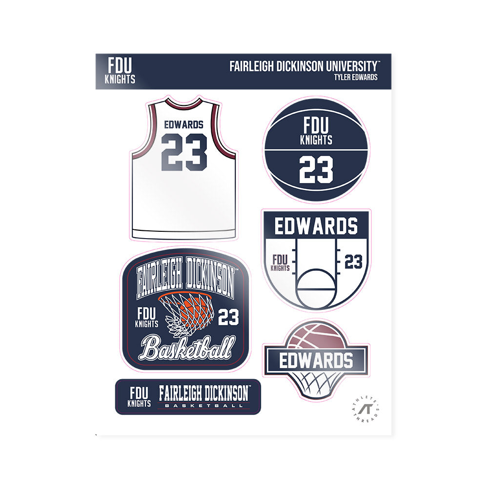FDU - NCAA Women's Basketball : Tyler Edwards - Sticker Sheet-0