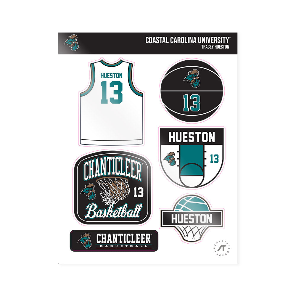 Coastal Carolina - NCAA Women's Basketball : Tracey Hueston - Sticker Sheet-0