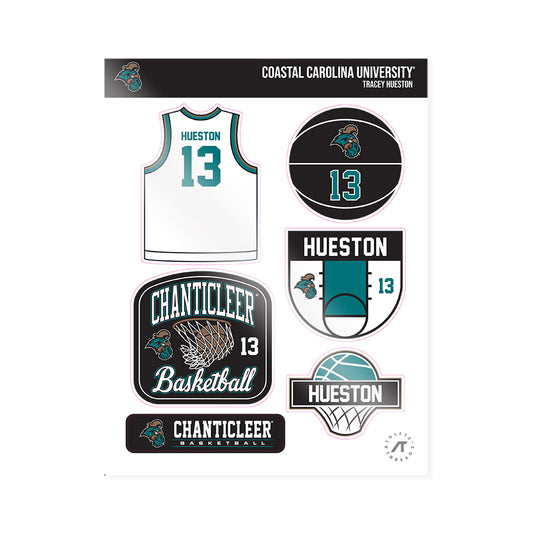 Coastal Carolina - NCAA Women's Basketball : Tracey Hueston - Sticker Sheet-0