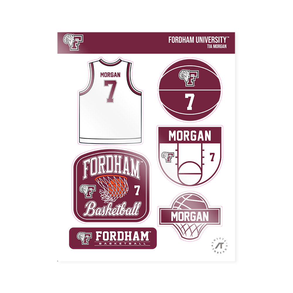 Fordham - NCAA Women's Basketball : Tia Morgan - Sticker Sheet-0