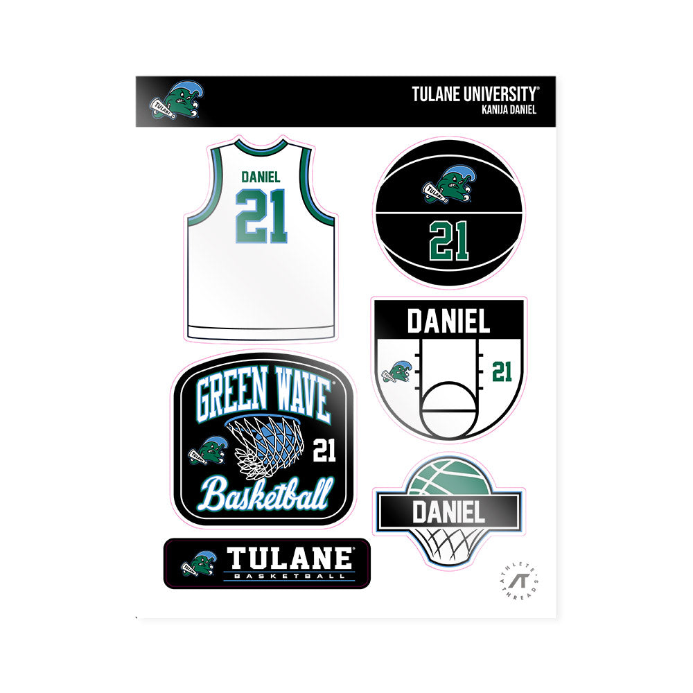 Tulane - NCAA Women's Basketball : Kanija Daniel - Sticker Sheet-0