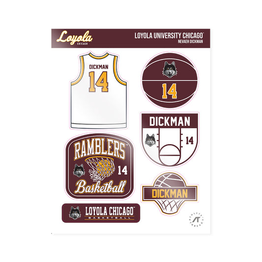 Loyola - NCAA Women's Basketball : Nevaeh Dickman - Sticker Sheet-0